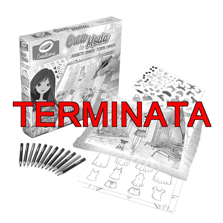 CRAYOLA Creations – Crea la Moda, Lavagnetta Luminosa per Creare Una Collezione di Moda, attività Creativa e Regalo per Bambine e Ragazze, da 6 Anni, 25-5980