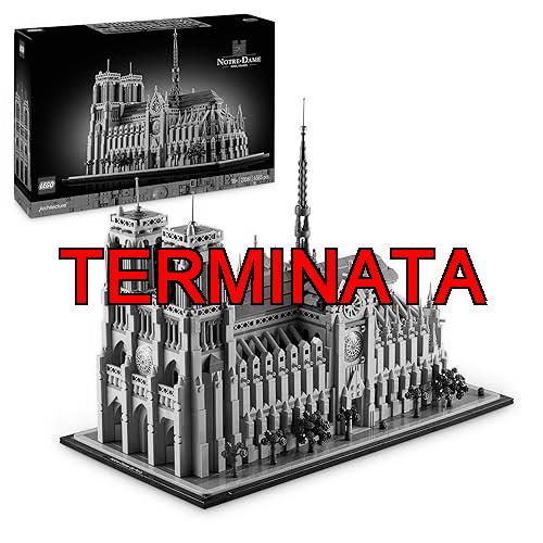 LEGO Architecture Notre-Dame de Paris, Kit Modellismo per Adulti da Costruire, Modellino di Monumento da Collezione, Gadget Regalo di Compleanno per Mamma, Papà, Amanti della Storia 21061