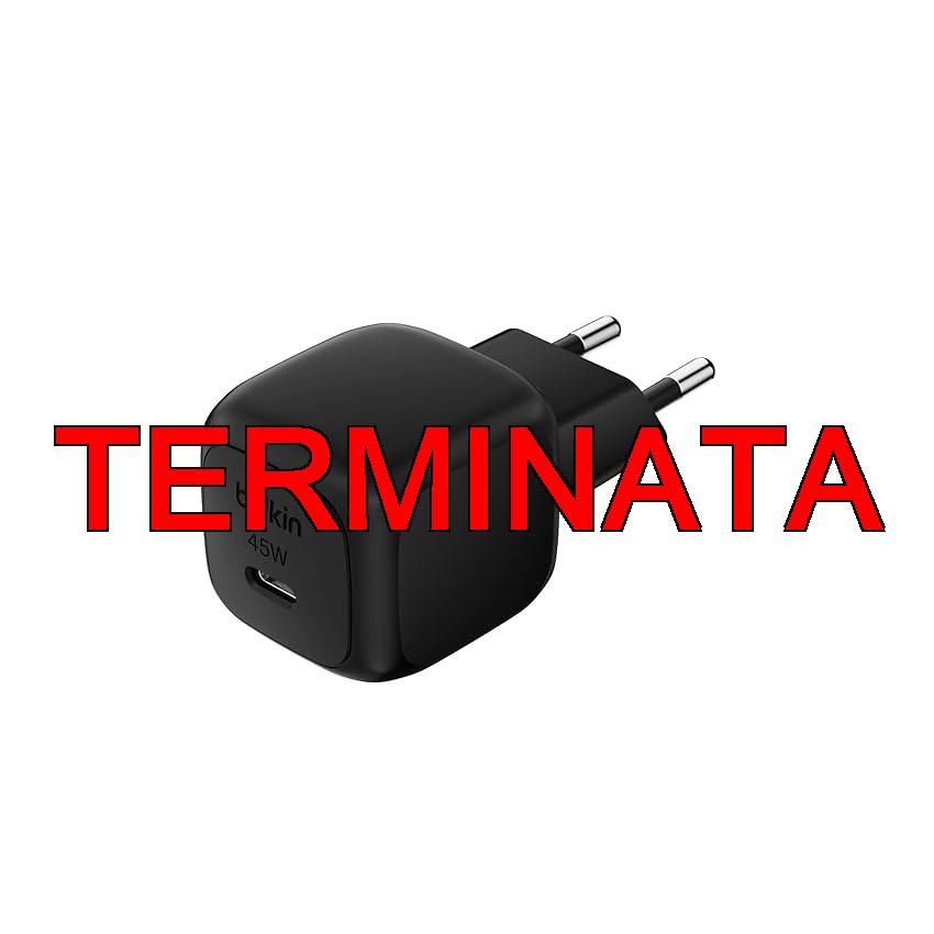 Belkin Caricatore da parete compatto da 45 W, ricarica rapida USB-C Power Delivery per Apple iPhone 16, 16 Plus, 16 Pro, 16 Pro Max, 15 Series, Samsung Galaxy S25, iPad, AirPods e altri, nero