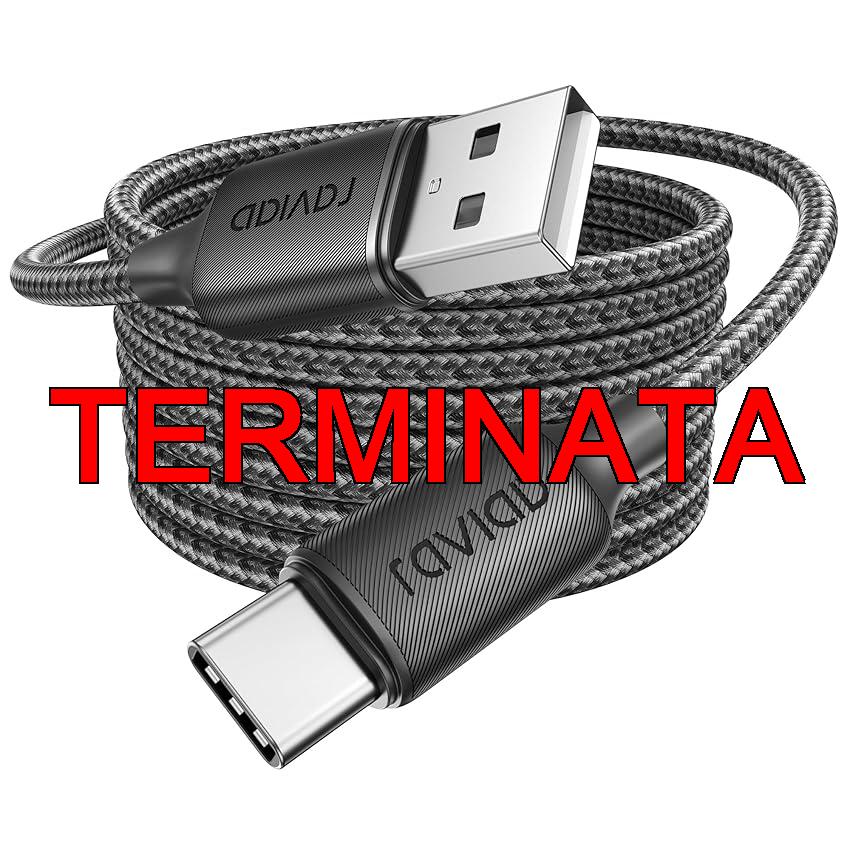 RAVIAD Cavo USB Type-C, Cavo USBA a USBC Lungo 3.1A Ricarica Rapida (3M) Cavo USB Tipo C QC3.0 Cavo USBC to USB per iPhone 16 15ProMax Samsung S24 S23 Note Xiaomi Pixel iPad Realme