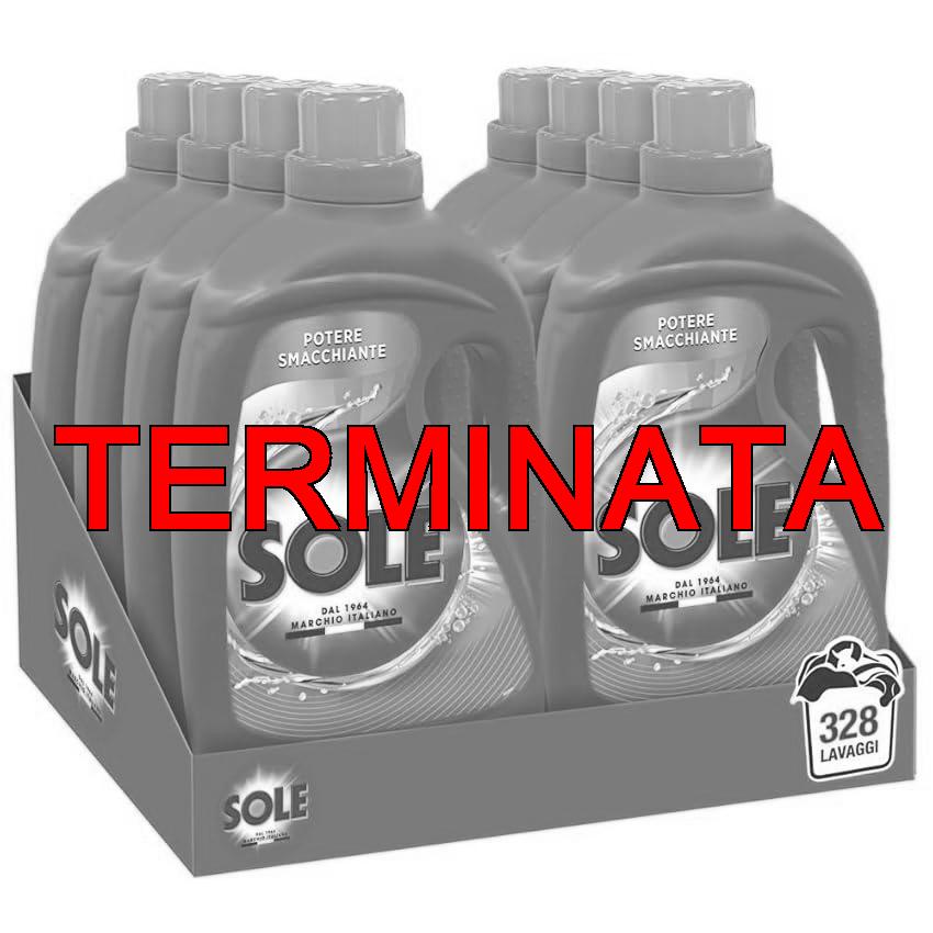 Sole Detersivo Lavatrice Liquido Potere Smacchiante 328 Lavaggi, Formula Igienizzante, 8 Confezioni da 41 Lavaggi