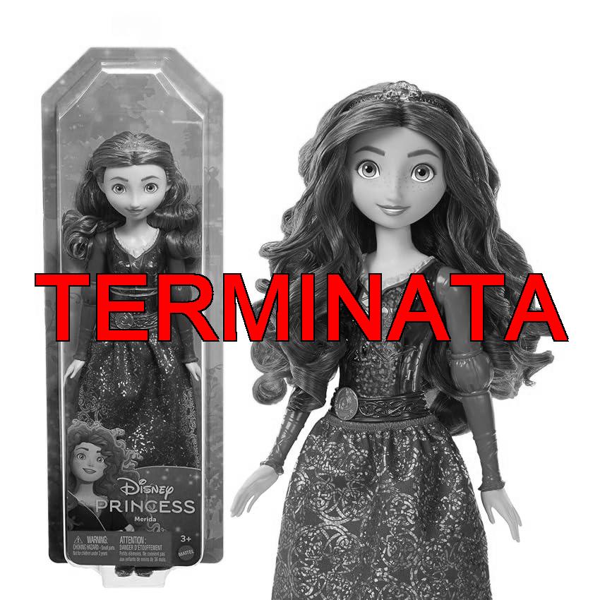 Mattel Disney Princess – Merida bambola snodata, con capi e accessori scintillanti ispirati al film Disney, Giocattolo per Bambini 3+ Anni, HLW13