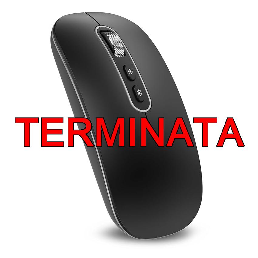 cimetech Mouse wireless ricaricabile, Mouse 2.4G e Bluetooth per laptop Design ergonomico senza fili con USB e 1600 DPI Compatibile con Macbook iPad PC Computer Notebook Laptop (Nero)