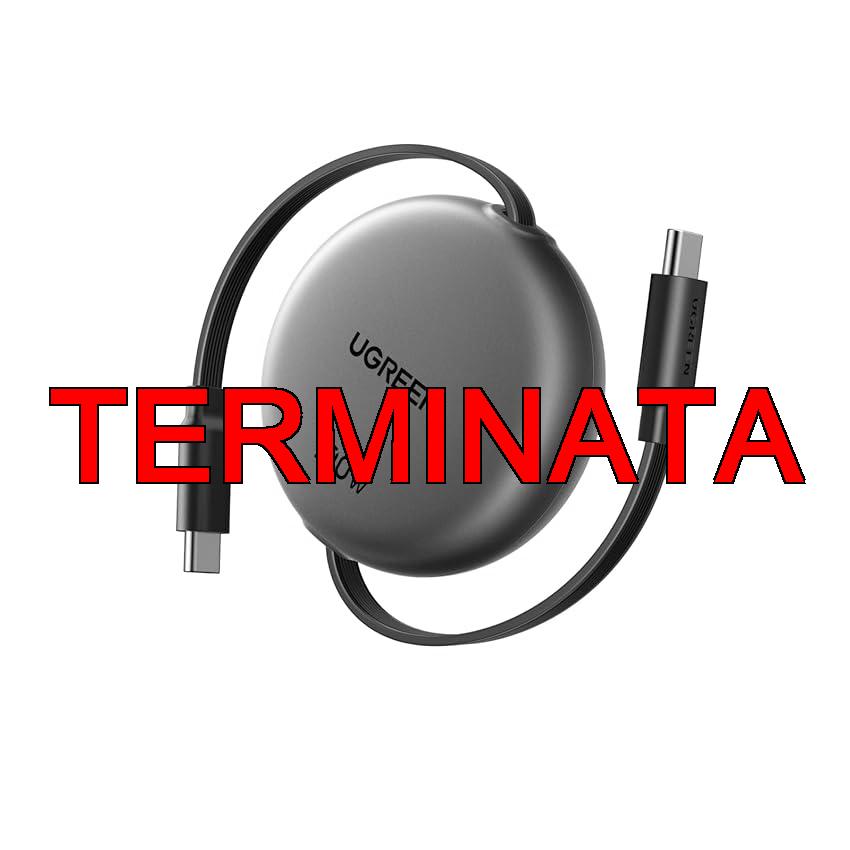 UGREEN 100W Cavo USB C Retrattile PD 3.0, Cable Type C Avvolgibile Ricarica Rapida, Compatibile con MacBook, iPad Air, iPhone 17 Pro Max Air, 16, 15 Plus Pro Max, Galaxy S25 S24, Pixel 10, 9.Grigio