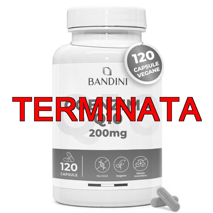 Bandini® Coenzima Q10 200mg, 120 Capsule Vegane (Per 4 mesi) 1 Capsula al Giorno, Ubiquinone Puro 100% Coq10 200mg Fermentato Naturalmente, Alto Dosaggio, Co Q 10 ad Alta Biodisponibilità senza OGM