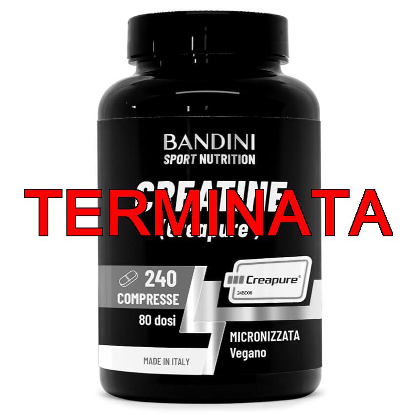 Bandini® Creatina CREAPURE® Monoidrata 240 Compresse – Integratore per Allenamento, Sport, Palestra e Pre Workout – Micronizzata 100% Vegan – A base di Creatine Monoidrato per ATP e recupero