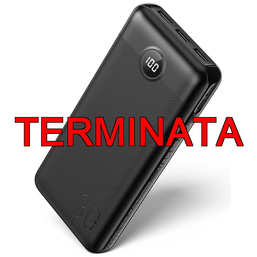 VEGER Power Bank 30000mAh, PD 20W QC 3.0 Ricarica Rapida Caricatore Portatile, 4 Uscite e 2 Ingressi con LED Display Digitale Batteria Esterna Compatibile con iPhone, Samsung, HuaweiPad (Nero)