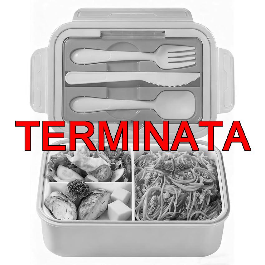 Diboniur Porta Pranzo, 1400ml Lunch Box con Posate, Schiscetta Pranzo Bambino Adulto Bento Box con 3 Scomparti, Schiscetta Contenitore Ermetico per Microonde Ufficio Lavoro Picnic (Azzurro)