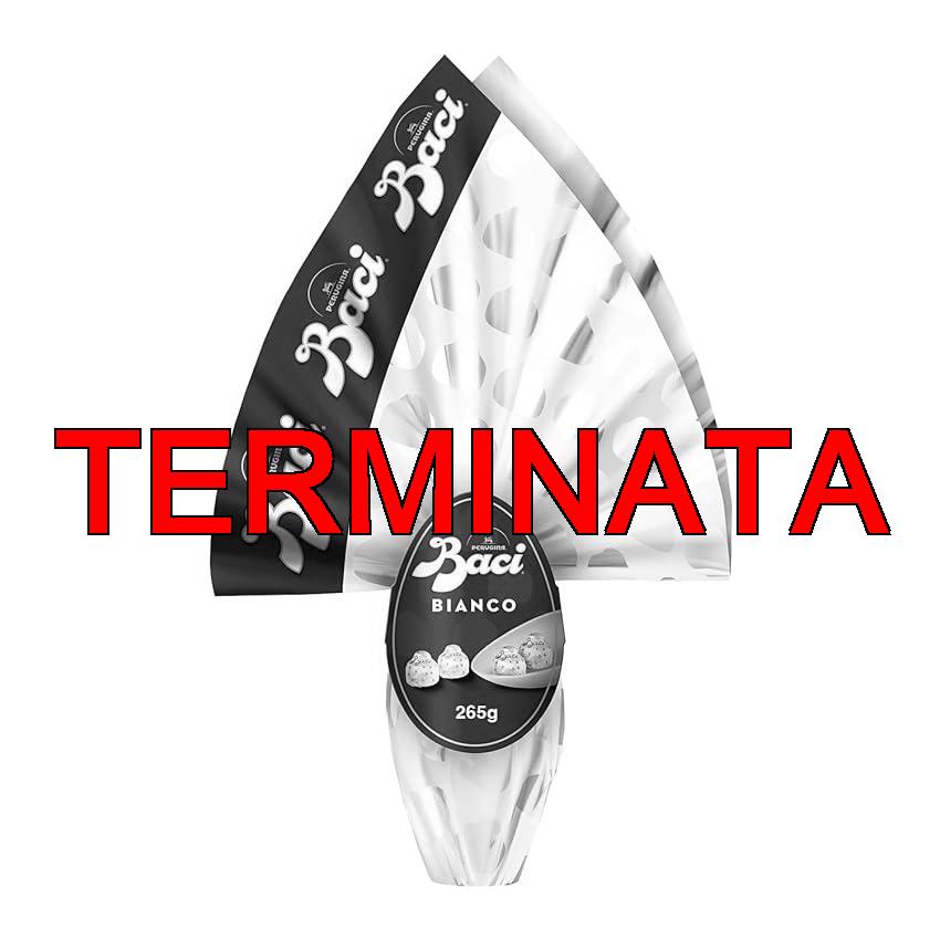BACI PERUGINA Uovo di Pasqua 2026 Cioccolato Bianco con Sorpresa Esperienziale e 4 Cioccolatini 265g