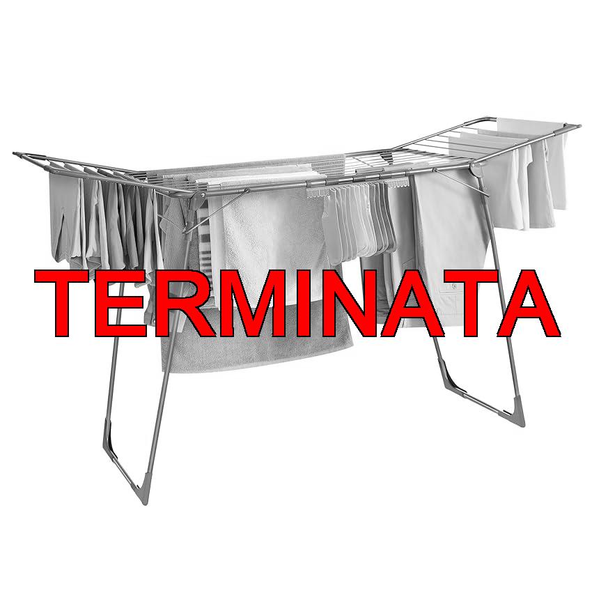 SONGMICS Stendibiancheria da pavimento 56,5 x 173 x 96,5 cm, stendibiancheria ala, salvaspazio con supporto per calze in metallo, per vestiti, asciugamani, biancheria, grigio LLR518G01