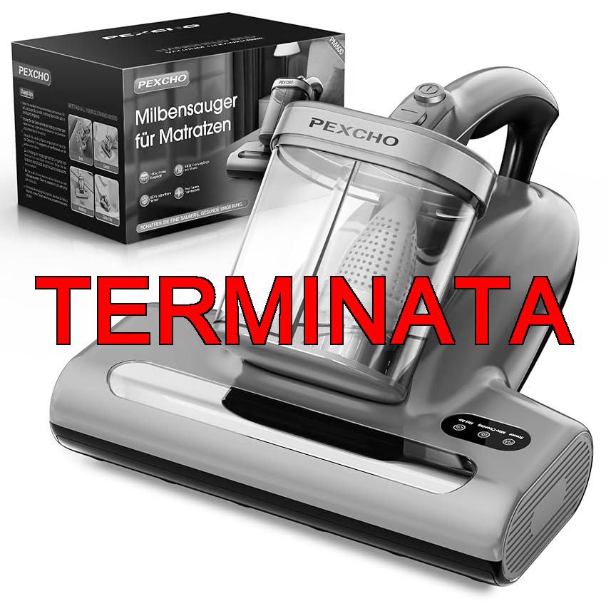 PEXCHO Battimaterasso con Luce UV, Filtro HEPA e Asciugatura a 65℃, 500W Aspirapolvere per Materassi Rimuove il 99% degli Allergeni, Pulisci Materasso, Divano, Tessuti e Letti