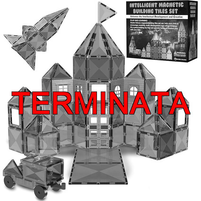 Gioco di Blocchi di Costruzione Magnetici – Blocchi Magnetici Educativi STEM per Bambini, Apprendimento Prescolare Sensoriale Montessori Giocattoli Magnetici per Bambini e Bambine 3+ Anni – 57 Pezzi