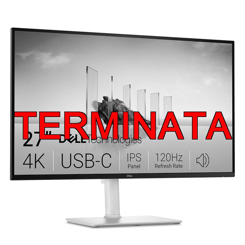 Dell 27 Plus USB-C Monitor – S2725QC, 4K UHD (3840×2160), 120Hz, IPS, 4ms, AMD FreeSync Premium, 99% sRGB, Regolabile in Altezza, Altoparlanti integrati, 2 USB-C, 2 HDMI, 3 Anni di Garanzia