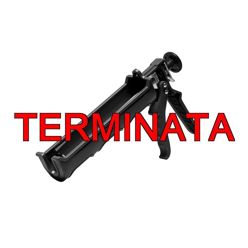 Pistola professionale per applicare siliconi e sigillanti, stuttura in plastica si alto spessore e meccanica in metallo. Supporta pressioni fino a 123kg