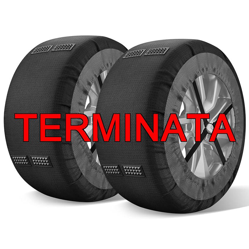 Calze da Neve Omologate Italia EN 16662-1,Catene da neve tessili omologate e ad alta sicurezza – Kit di 2 catene per auto + guanti (Rosso Nero, M)