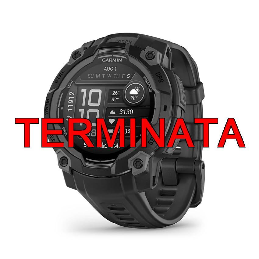 Garmin Instinct 3, Smartwatch, 45mm, Display AMOLED 1,2″, Lunetta in metallo, GPS Multi-band, 10ATM, Torcia LED, 90+ App per lo Sport, GarminPay, Connect IQ, Autonomia 18 giorni (Black)