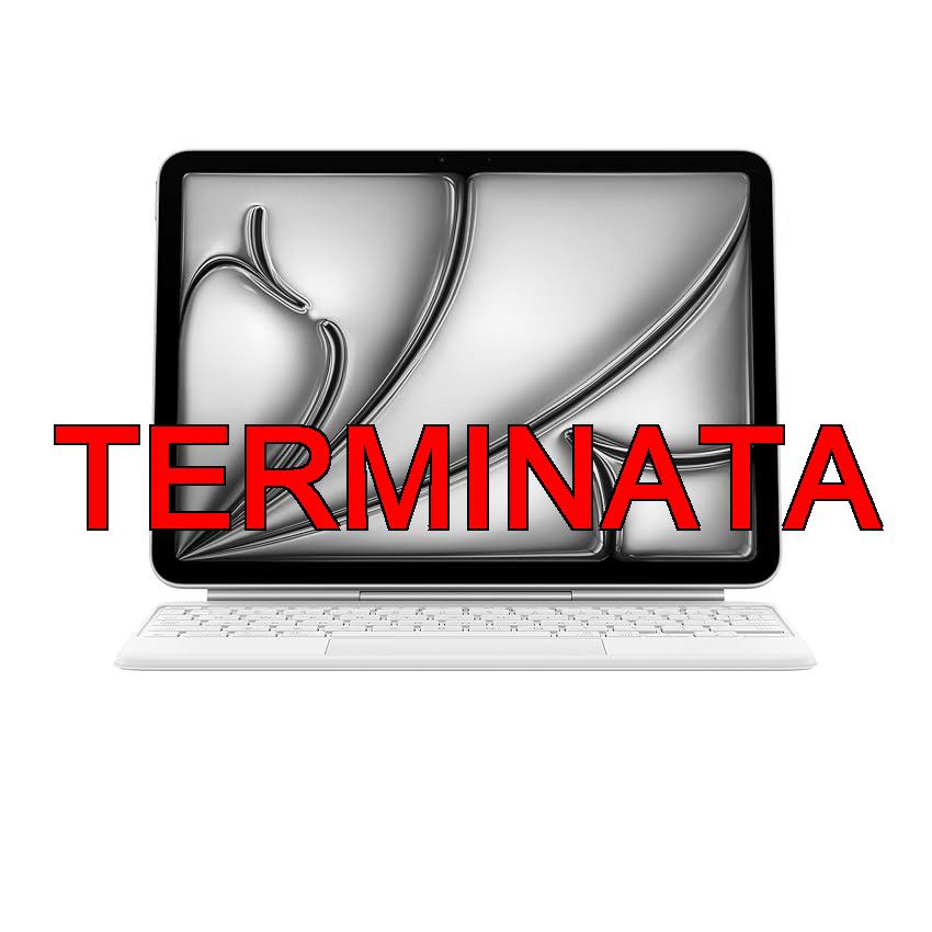 Apple Magic Keyboard per iPad Air 11” (M3) e iPad Air 11” (M2), comodissima per scrivere e con trackpad integrato, Tedesco – Bianco