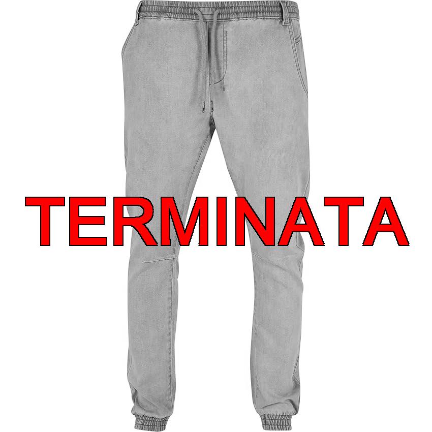 Urban Classics Knitted Denim Jogpants, Pantaloni Uomo, Lighter Washed,