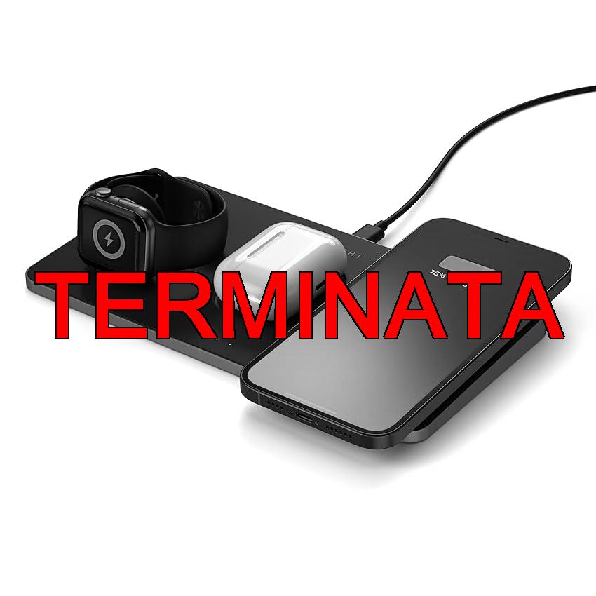 SATECHI Trio Caricatore Wireless Con Pad Magnetico – Certificato Qi – Compatibile iPhone 16 Pro Max, 16 Pro, 16, 15 Pro Max, 15 Pro, 15, AirPods Pro, Gen 4, 3, 2, Apple Watch Serie 10, 9, 8, 7, 6, SE, 5, 4, 3, 2, 1
