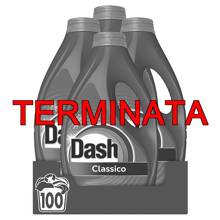 Dash Power Detersivo Liquido Lavatrice, 100 Lavaggi (4×25), Classico, Rimuove Le Macchie, Igienizza, Brillantezza Per I Capi