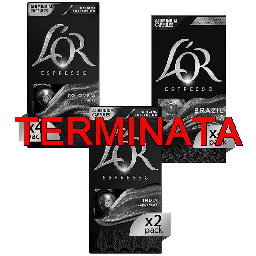 L’Or – Capsule Caffè Espresso Confezione Mista – Variety Pack Origini – 100 Capsule di Alluminio Compatibili Nespresso®* original – 40 Colombia, 40 Papua New Guinea, 20 India
