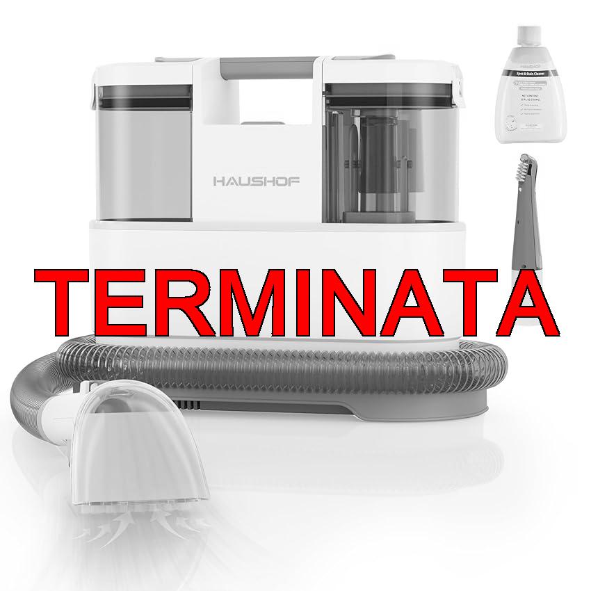 HAUSHOF StainZapper Pro – Lavatappeti Portatile 450W 11,5kPa, 1,5L lava tappezzeria ad Acqua con Detergente e Spazzola per Giunti, lava divano per Pulire Divano, Sedili Auto, Moquette e Tappeti