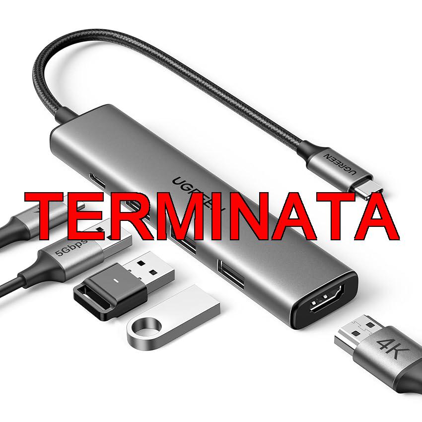 UGREEN Revodok 105 Hub USB C HDMI 4K PD 100W Carica 5 in 1 Adattatore Type C Docking Station Compatibile con MacBook Pro Air M3 M2 M1, iPad, iPhone 16 Plus Max, Galaxy S24