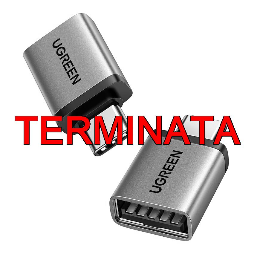 UGREEN Adattatore USB a Tipo C 3.0 2 Pezzi OTG Maschio a Femmina Compatibile con iPhone 17 Pro Max Air MacBook Air iPad Redmi Galaxy S24 S23 Note 20 (Gray)