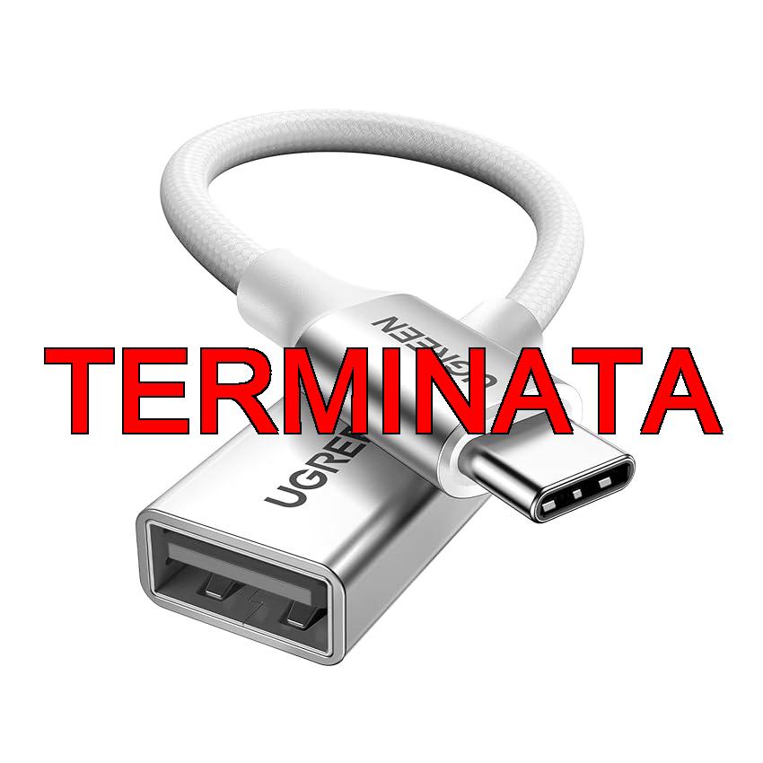 UGREEN Cavo OTG Type C a USB 3.0 Adattatore Tipo C Maschio a Femmina 5 Gbps Nylon Intrecciato Compatibile con iPhone 17 PRO Max Air iPad MacBook 2024 Galaxy S24 Huawei Xiaomi (Argento)