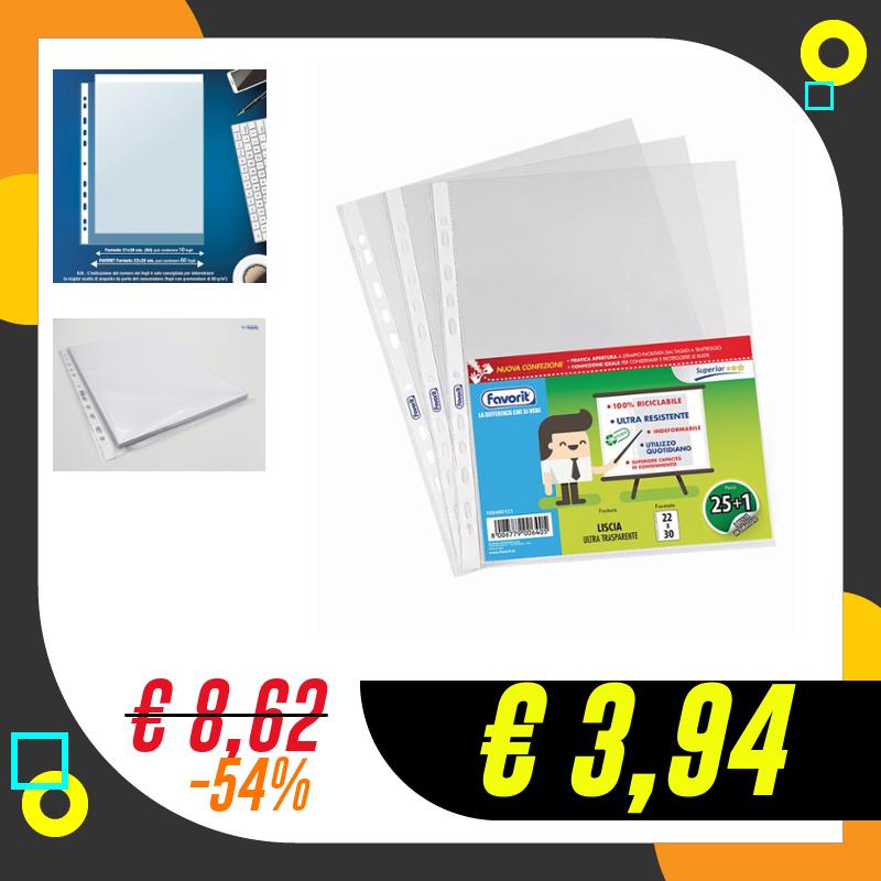 Favorit 100460121 Buste Foratura Universale, Formato Interno 22 x…