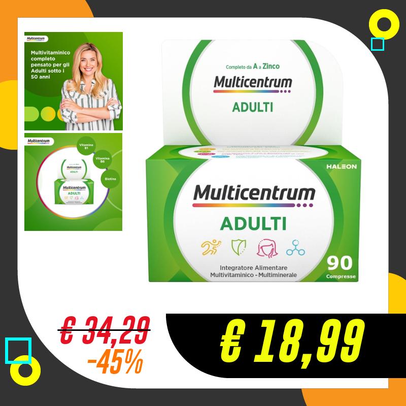 Multicentrum Adulti Integratore Alimentare Multivitaminico Completo Vitamine e Minerali…