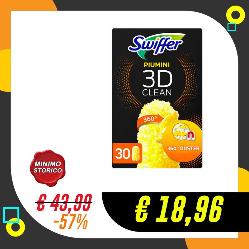 Swiffer 3D Clean Piumini Catturapolvere, 10 Piumini Duster