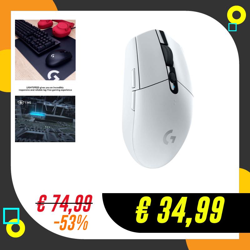 Logitech G G305 Lightspeed Mouse Gaming Wireless, Sensore 12K…