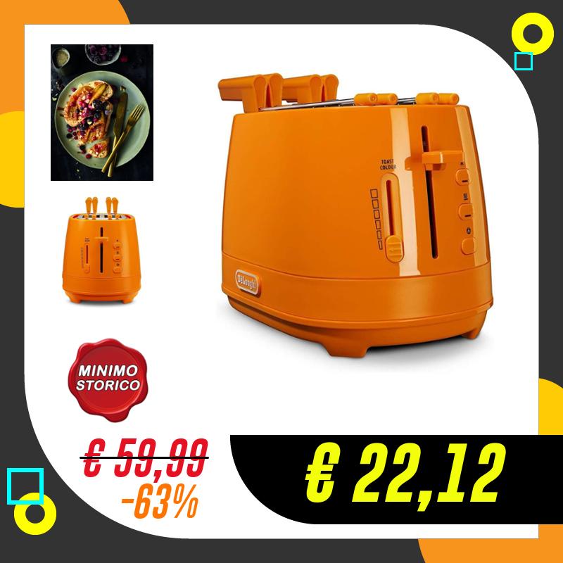 De’Longhi CTLAP2203.O Tostapane con Pinze, Controllo Progressivo del Grado…