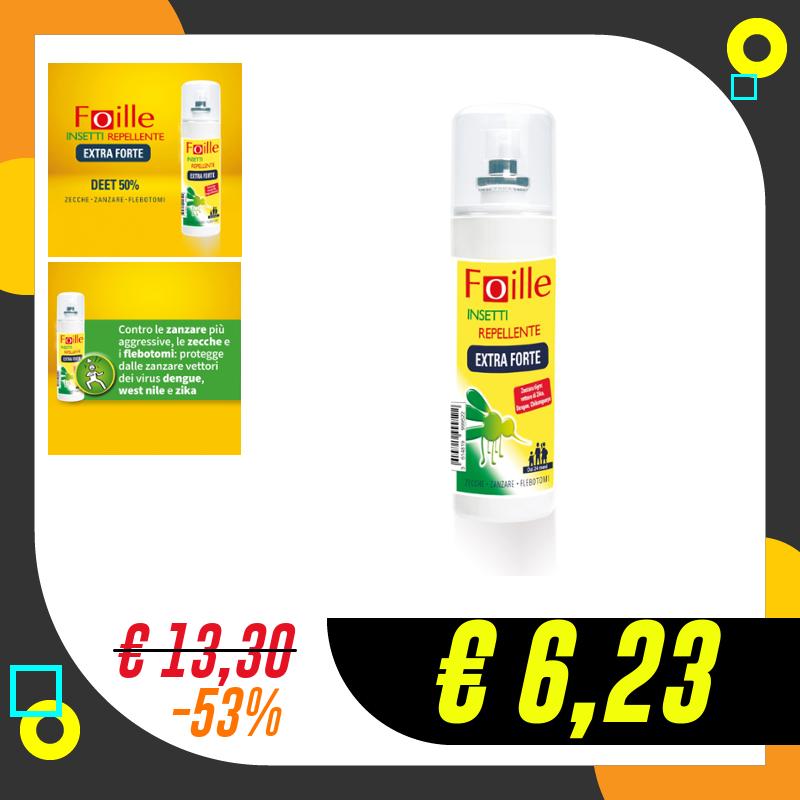 Foille Insetti Repellente Extra Forte, DEET 50%