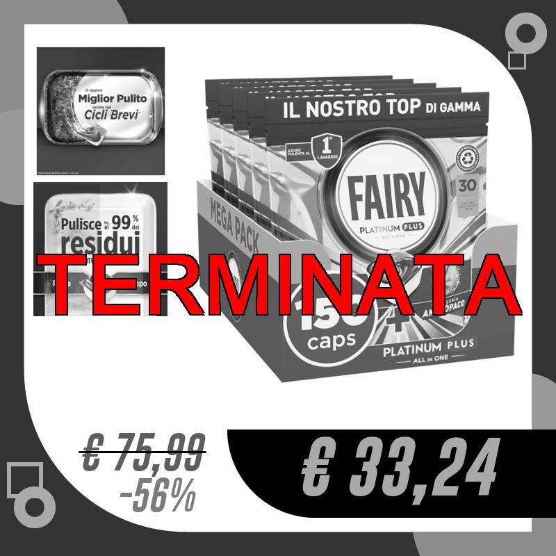 Fairy Platinum Detersivo Pastiglie Lavastoviglie Plus, Brillantante