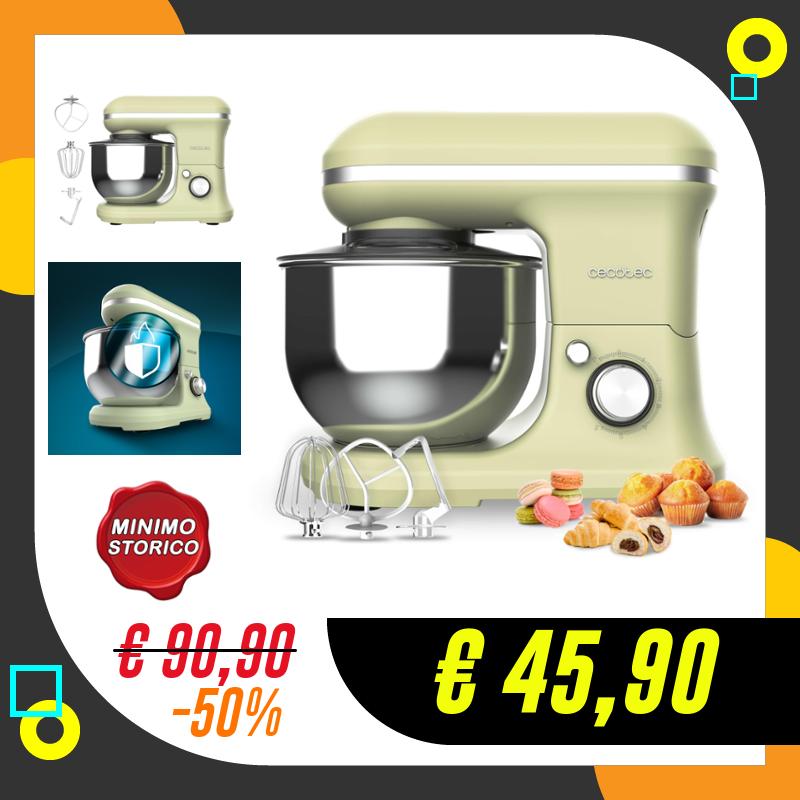 Cecotec Frullatore Impastatore Cecomixer Merengue 5L 1200 Verde. 1200…