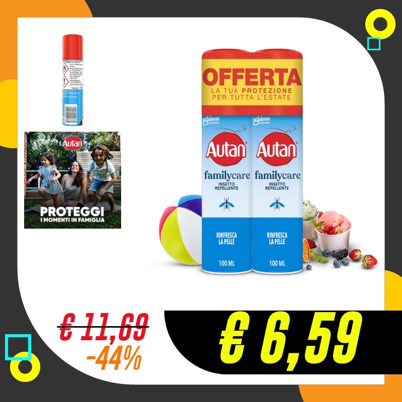 Autan Family Care Spray Bipacco, Insetto Repellente e Antizanzare…