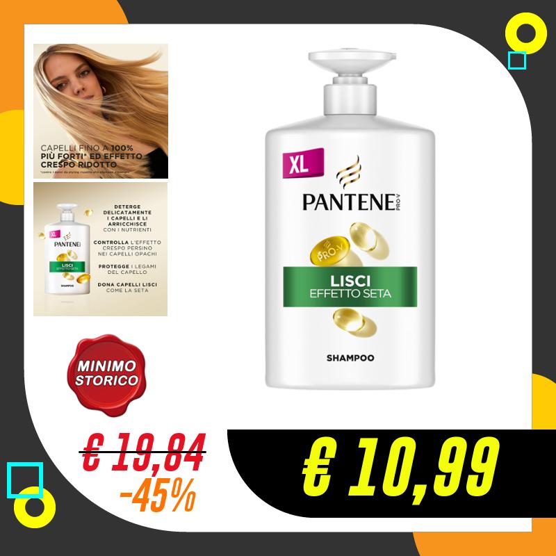 Pantene Shampoo Lisci Effetto Seta per capelli Crespi e…