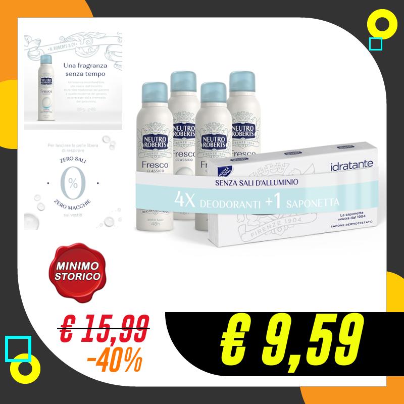 Neutro Roberts, Deodorante Spray Fresco Classico