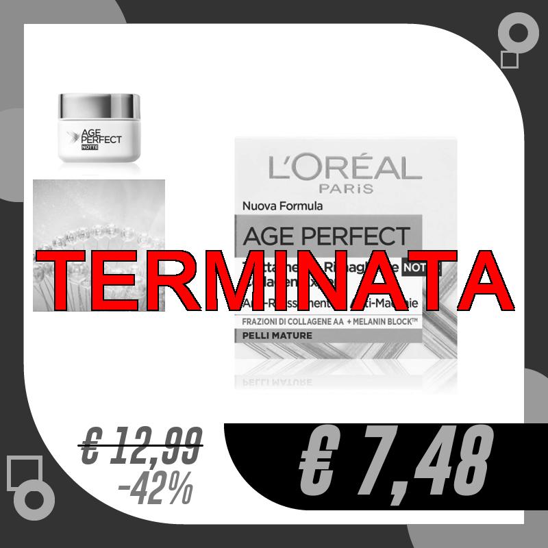 L’Oréal Paris Crema Viso Notte Anti-Età, Per Pelli Mature