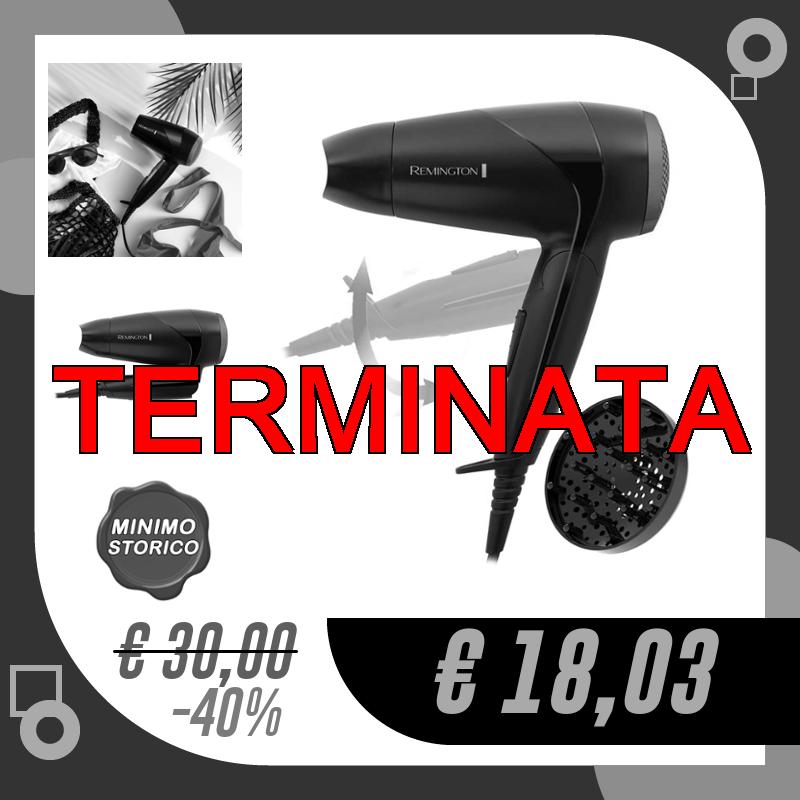 Remington Asciugacapelli 2000W – Pieghevole e Potente – Asciugacapelli…