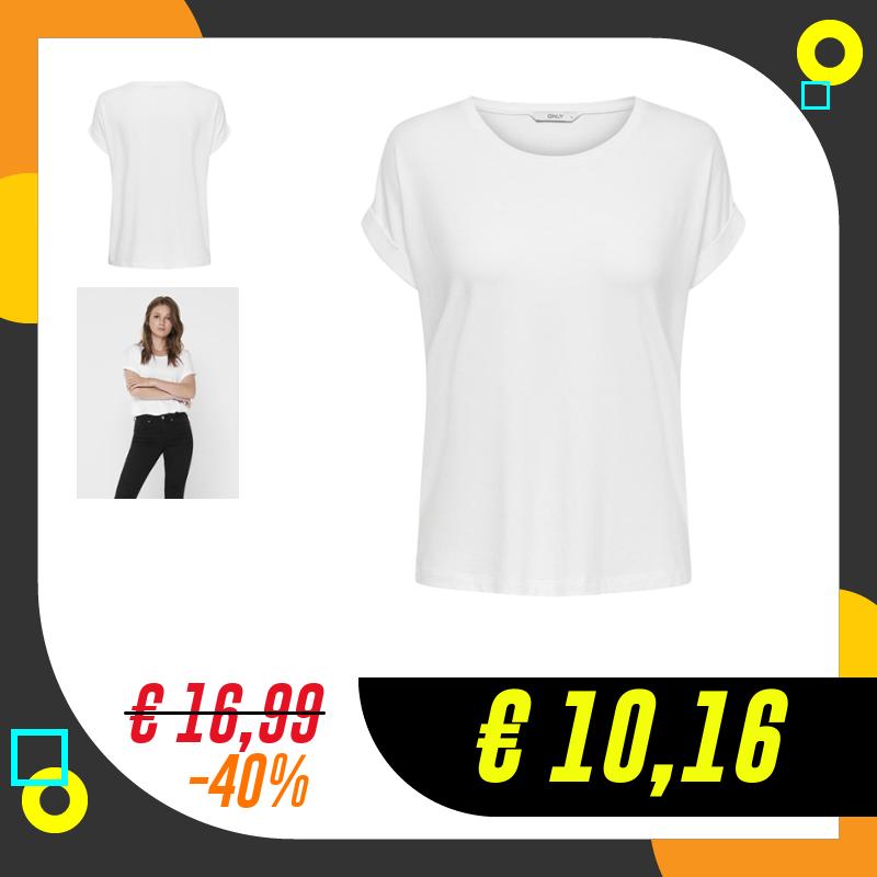 ONLY Onlmoster S/S O-Neck Top Noos Jrs T-Shirt, White