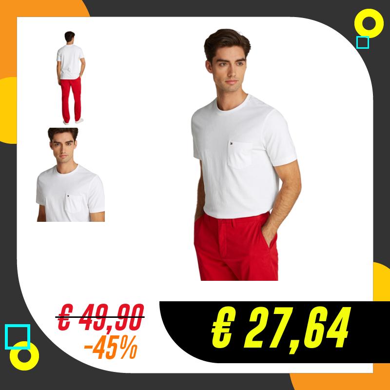 Tommy Hilfiger Uomo T-Shirt Maniche Corte Essential con Taschino…