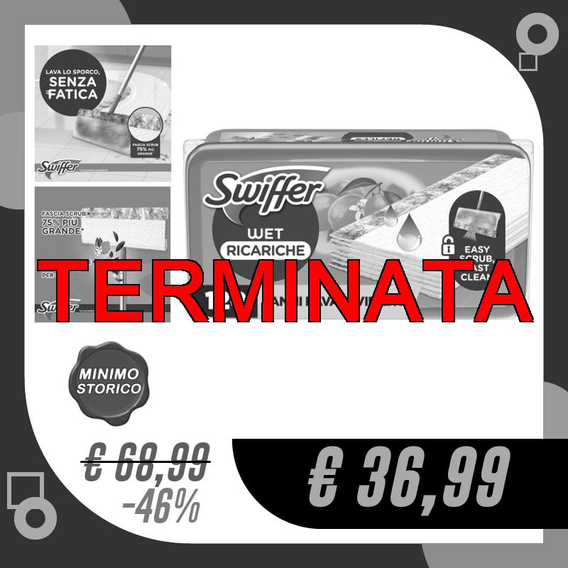Swiffer Wet Lavapavimenti, 120 Panni Umidi