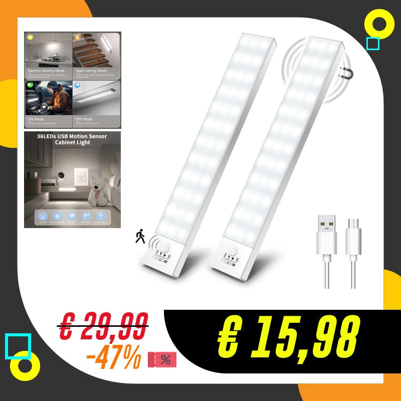 OUILA Luce Armadio LED con Sensore di Movimento Luci…
