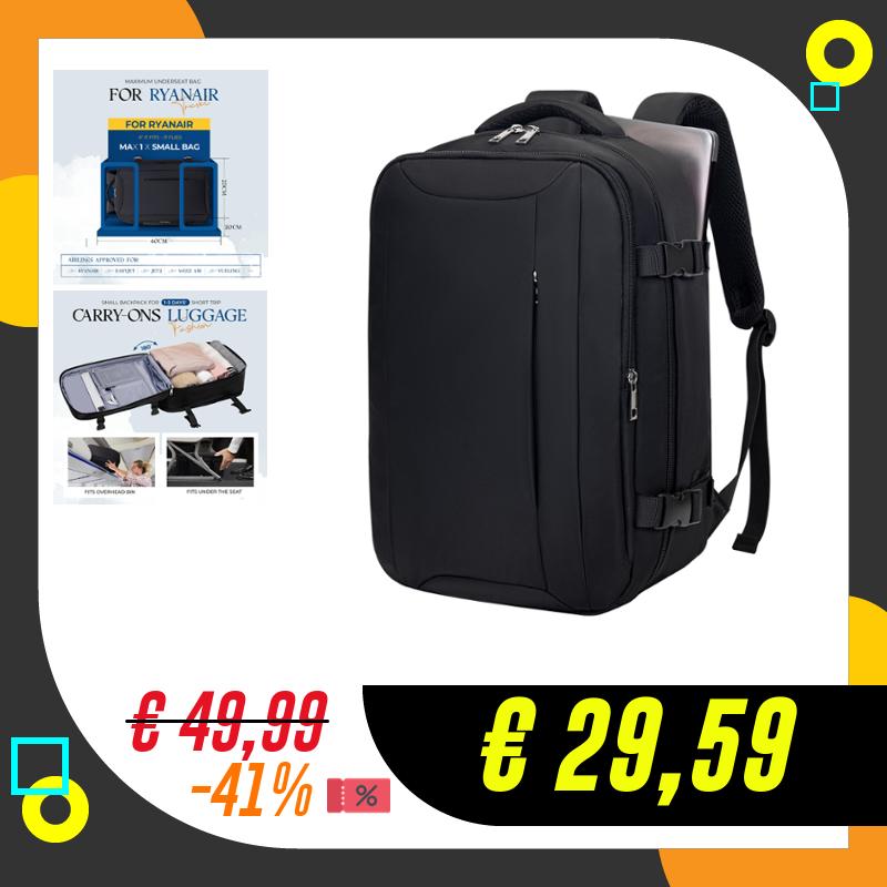 VMIKIV Bagaglio a Mano 40x20x25 per Ryanair Zaino da…