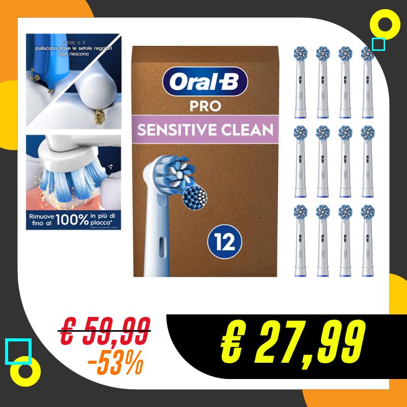 Oral-B Testine Di Ricambio x Spazzolino Elettrico Pro Sensitive…