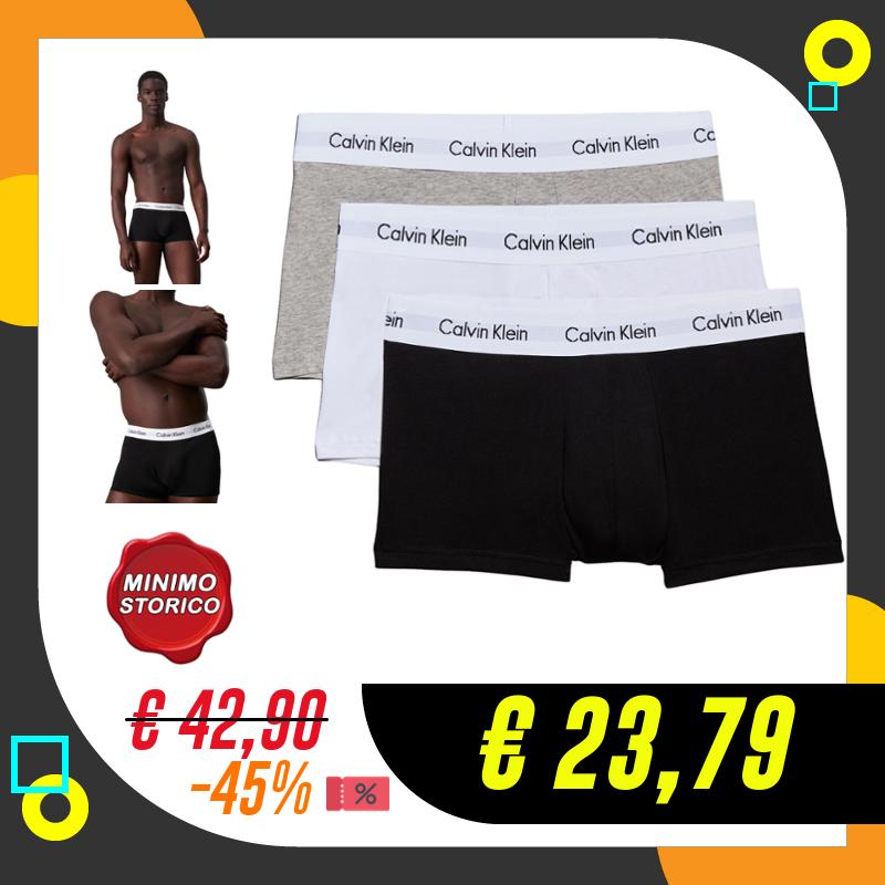 Calvin Klein Low Rise Trunk 3Pk, Boxer a vita…