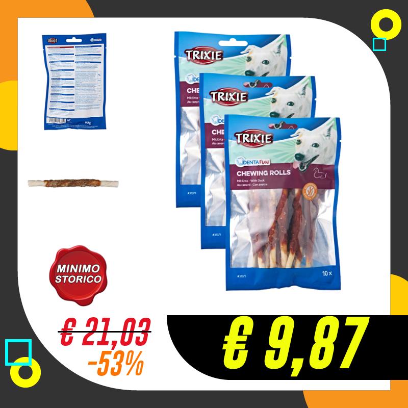 Trixie Denta Fun Bastoncini da masticare con anatra, 12…